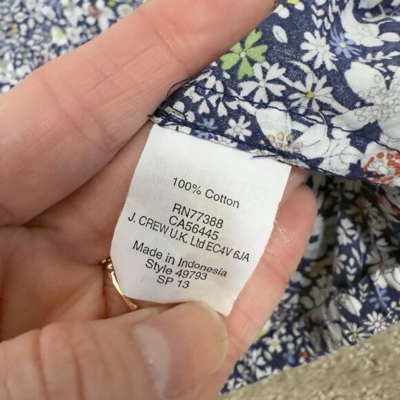 J. Crew Liberty Print "June Meadow" Floral Peasant Blouse XL - Picture 10 of 10